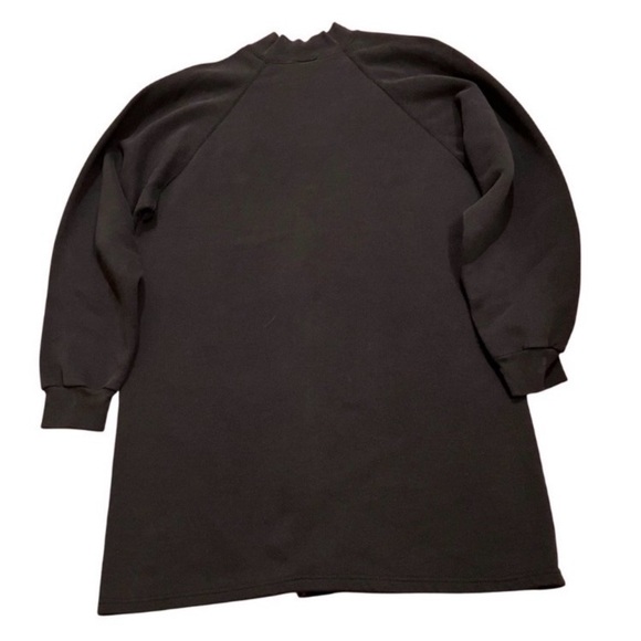 Womens Trend Basics Black Over Sized Sweatshirt Dress One Size Fits Most - Picture 2 of 5